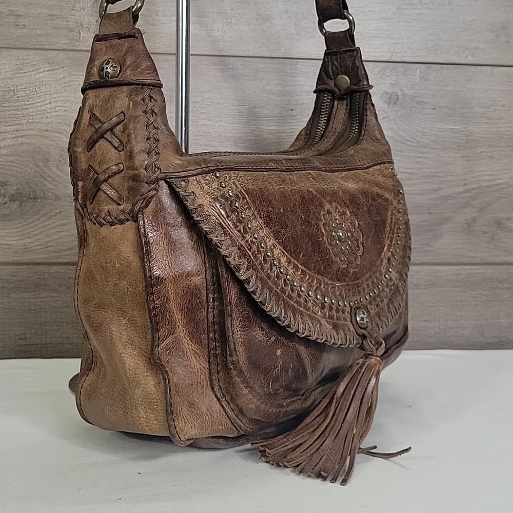 Patricia Nash Vintage Inspired Brown Leather Women Bag